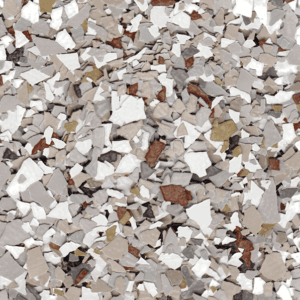 Creek Bed quarter-inch epoxy flake sample