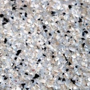 Granite one-sixteenth-inch epoxy flake sample