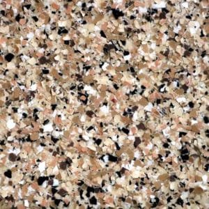 Saddle Tan one-sixteenth-inch epoxy flake sample