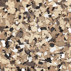 Saddle Tan quarter-inch epoxy flake sample