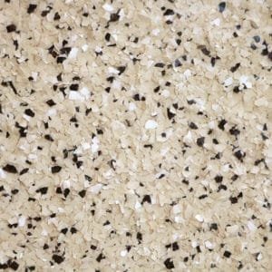 Tan one-sixteenth-inch epoxy flake sample