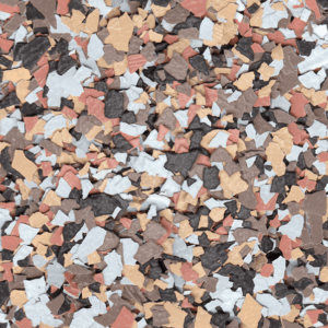 Terrazzo quarter-inch epoxy flake sample