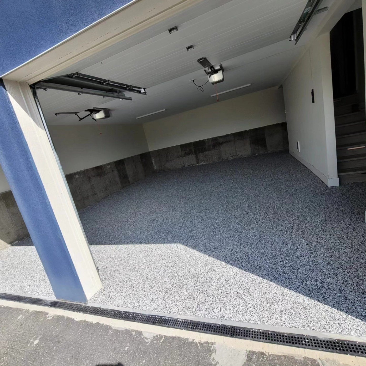 Completed decorative flake garage floor coating by Priority One in Whistler BC